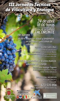 III JORNADAS TÉCNICAS DE VITICULTURA Y ENOLOGÍA. Casa de la Cultura